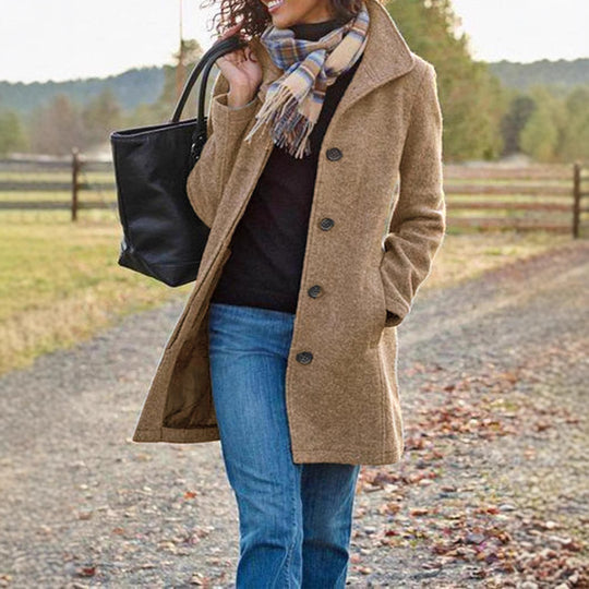 Damen eleganter Wollmantel Heidi-Mode