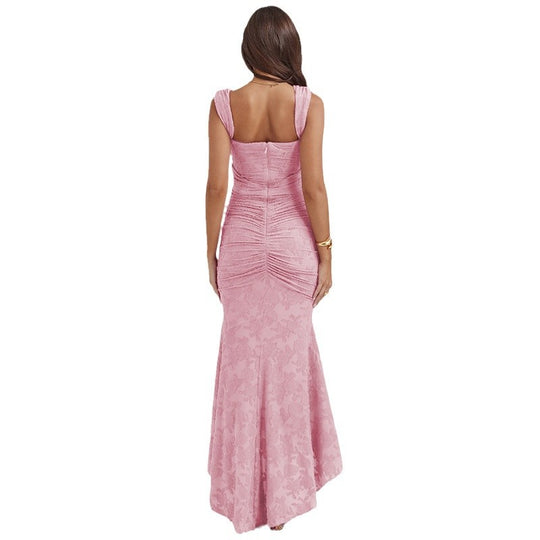 Damen Elegantes Maxikleid mit raffinierten Rüschen und schmeichelndem Schnitt Heidi-Mode