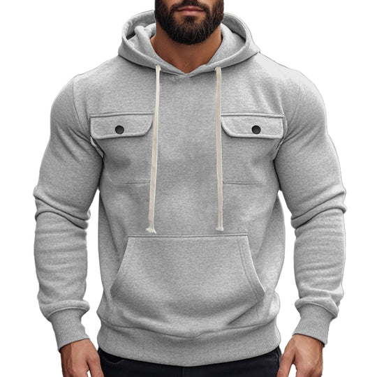 Herren Kapuzenpullover mit praktischen Pattentaschen und modernem Design Heidi-Mode