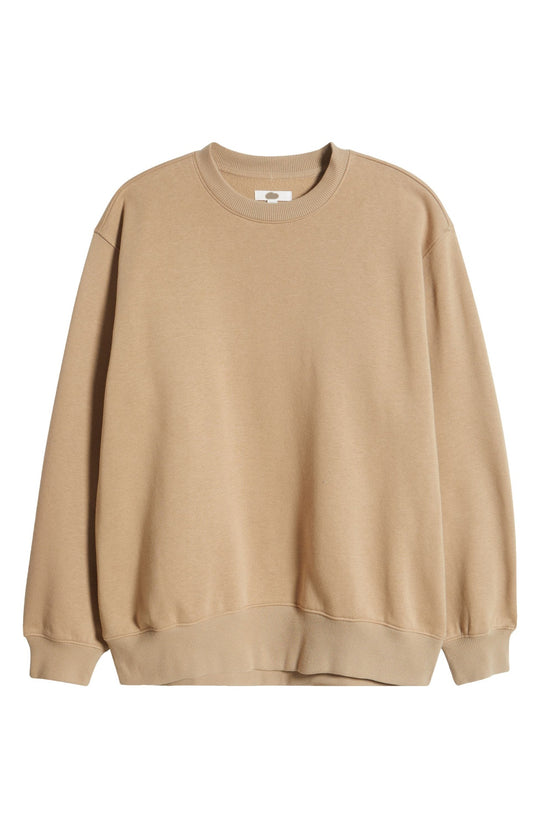 Damen entspannter Sweatshirt mit klassischem Rundhalsausschnitt Heidi-Mode