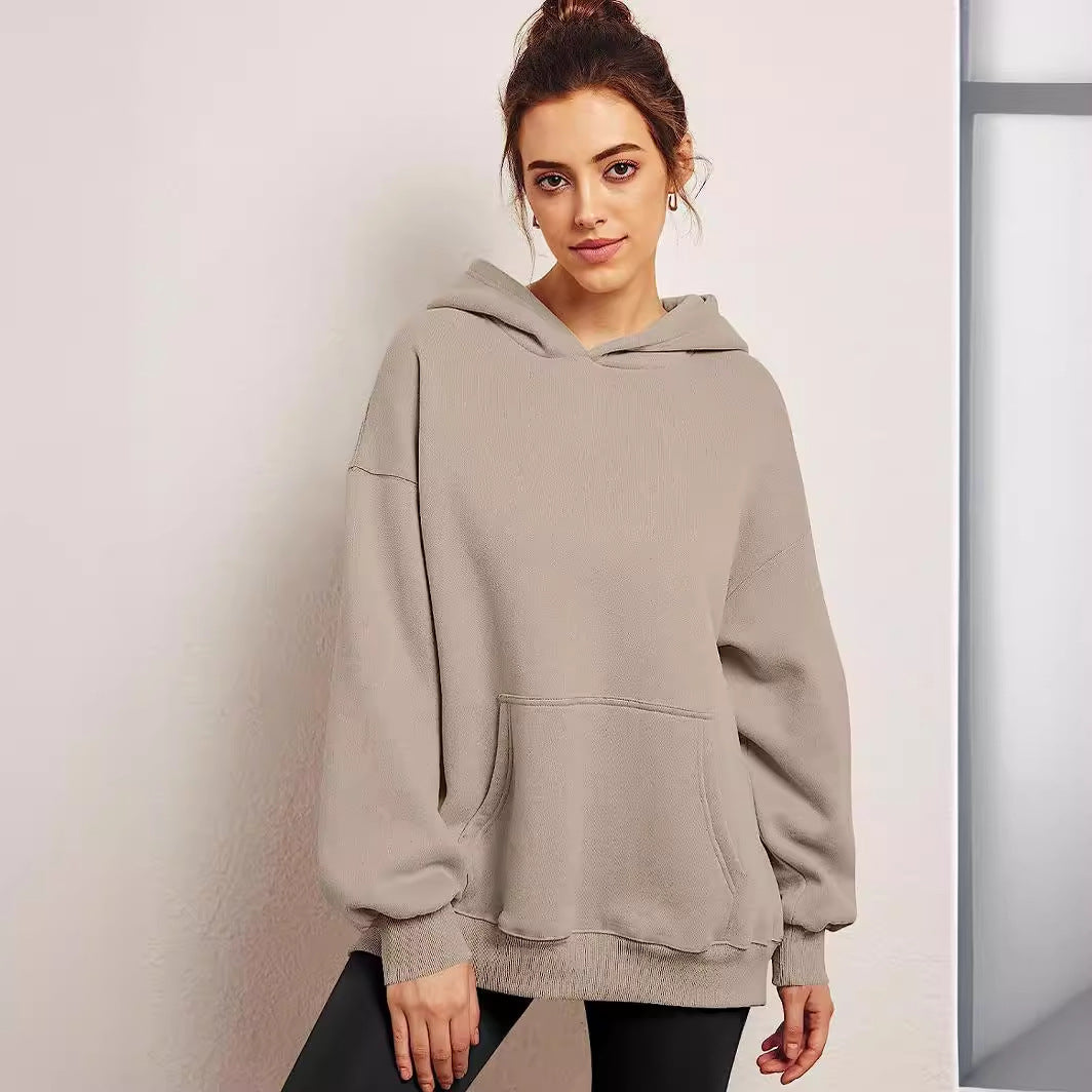 Damen lässiger Oversized Hoodie mit Kängurutasche Heidi-Mode