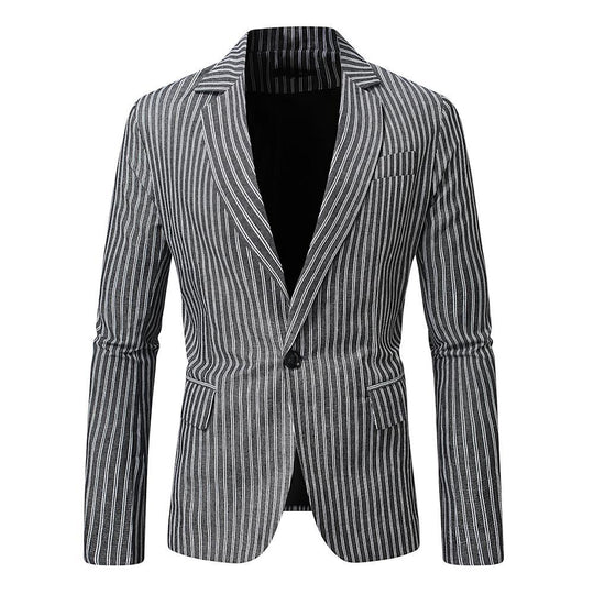 Herren eleganter Blazer mit feinen Streifen Heidi-Mode