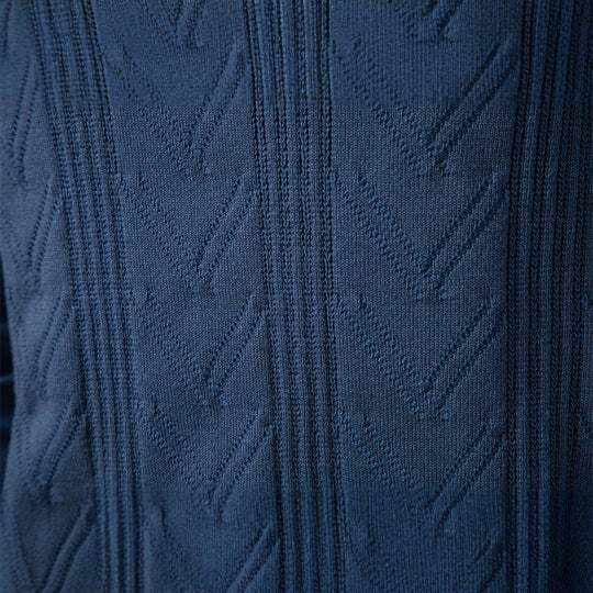 Herren Pullover mit V-Ausschnitt und strukturiertem Design Heidi-Mode