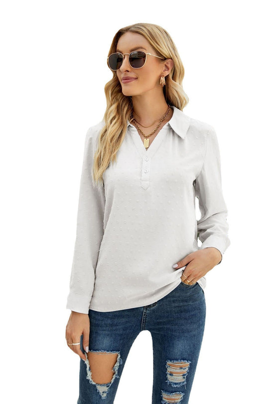Heidi-Mode | Stehkragen Langarm Jacquard Pom Pom Freizeit Lockeres Oberteil