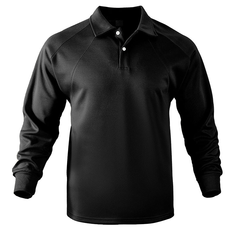 Herren Langarm Polohemd aus weicher Baumwolle mit sportlichen Akzenten Heidi-Mode