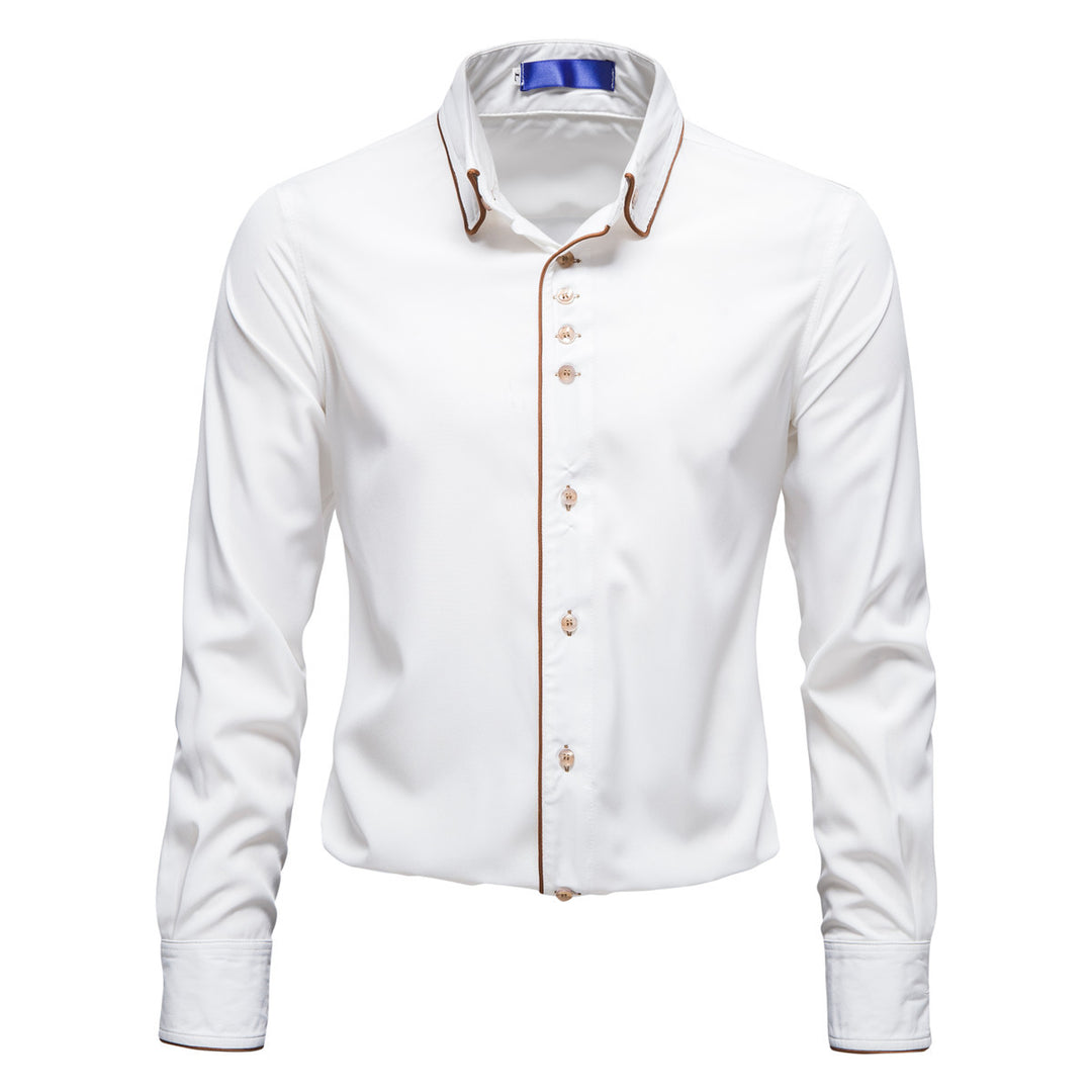 Herren Elegantes Hemd mit kontrastierenden Akzenten Heidi-Mode