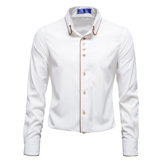 Herren Elegantes Hemd mit kontrastierenden Akzenten Heidi-Mode