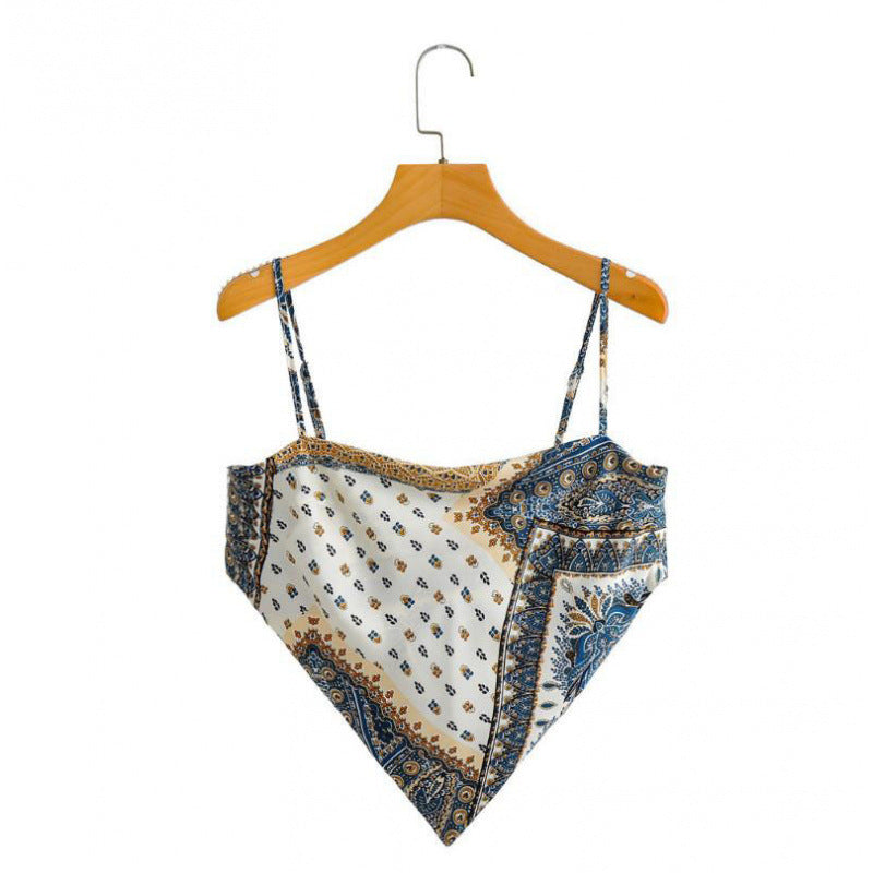 Femme Artistic Bandana Stil Crop Top Heidi-Mode