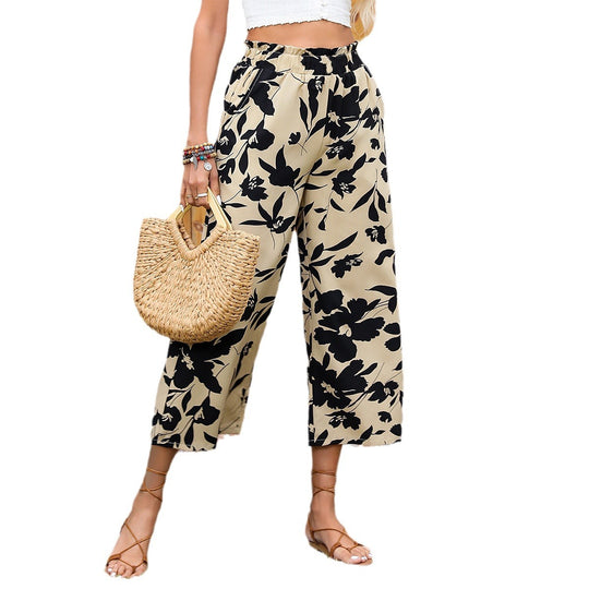 Damen Stylische, weite Blumenhose Heidi-Mode