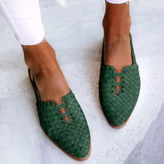 Heidi-Mode | Gewebte Slip-On-Ballerinas