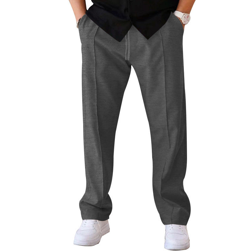 Herren elegante Freizeithose mit seitlichen Eingrifftaschen und geradem Schnitt Heidi-Mode