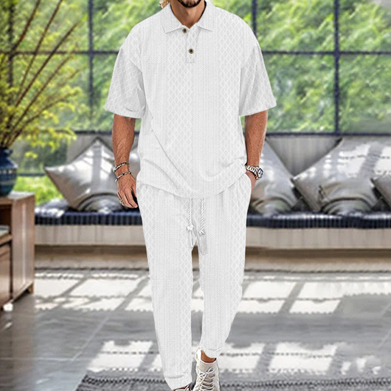 Herren lässiger Freizeitanzug mit modischem Strukturdesign Heidi-Mode