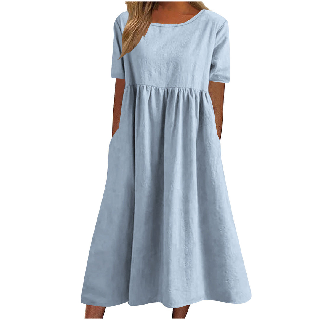 Damen lässiges Maxikleid mit Taschen Heidi-Mode