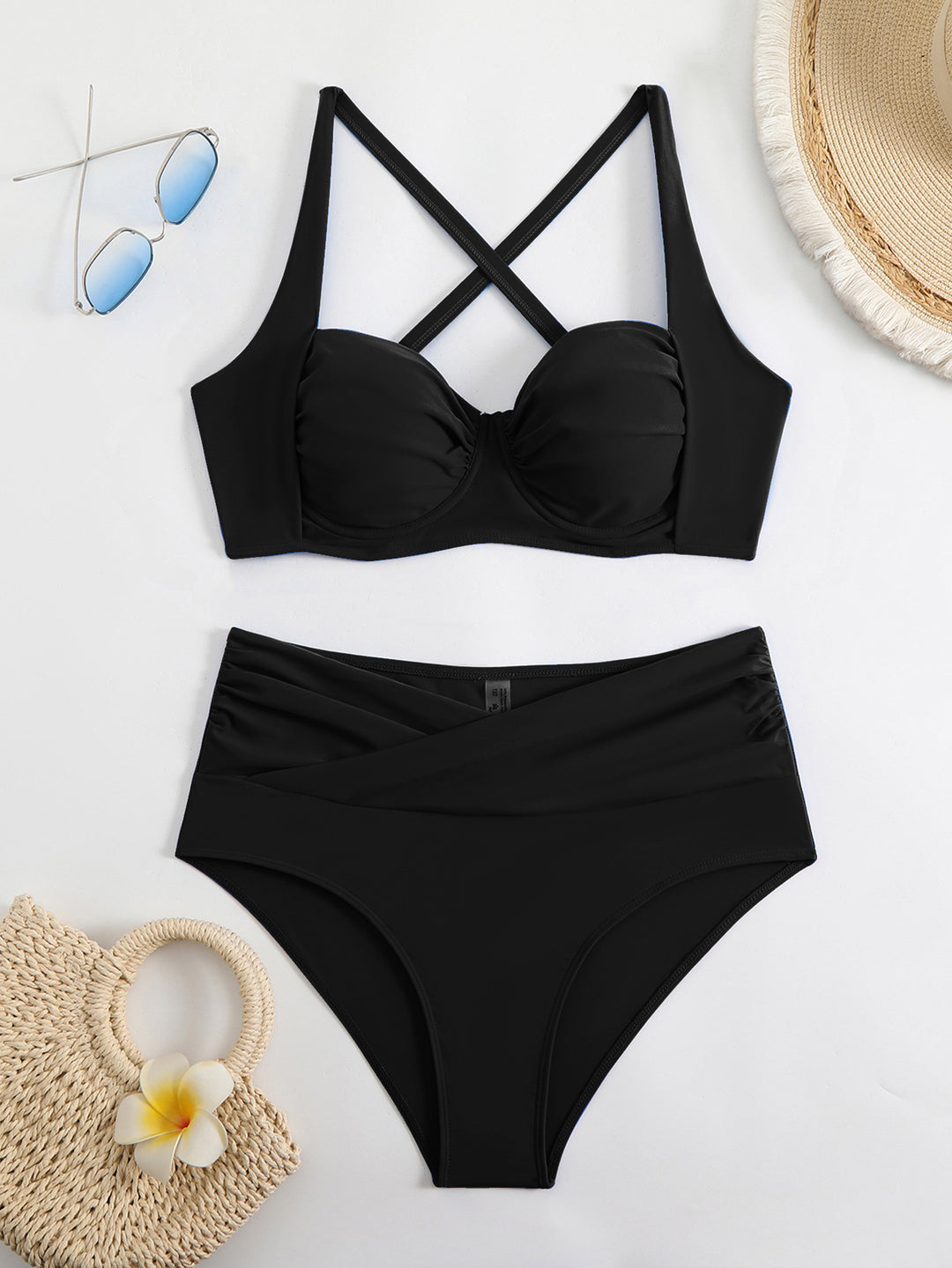 Damen Bikini-Set mit elegantem Wickel-Design und sportlichem Schnitt Heidi-Mode
