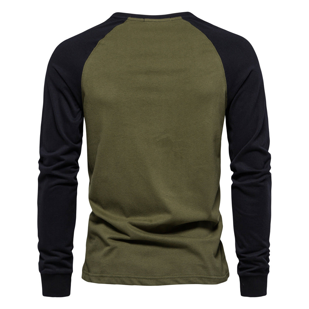Herren Langarmshirt mit markantem Raglan-Design Heidi-Mode