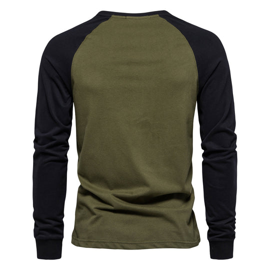 Herren Langarmshirt mit markantem Raglan-Design Heidi-Mode