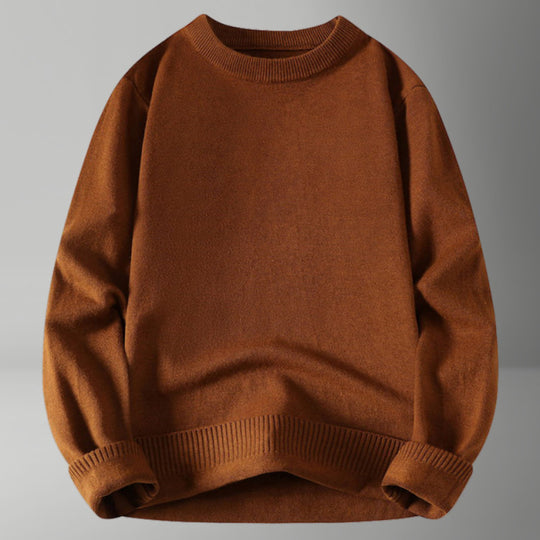 Damen bequemer und eleganter Rundhalsausschnitt Pullover Heidi-Mode