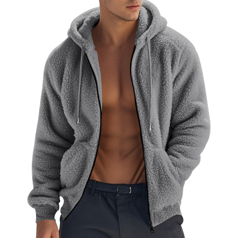 Herren Fleece-Hoodie mit kuscheligem Innenfutter und praktischen Taschen Heidi-Mode