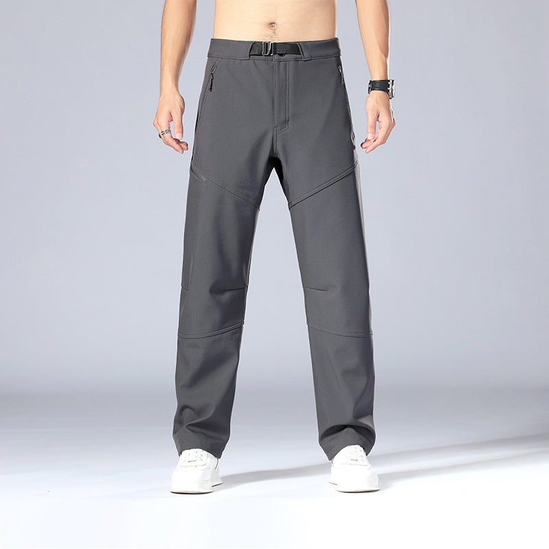 Herren Multifunktionale Outdoor-Hose mit verstellbarem Bund und seitlichen Reißverschlusstaschen Heidi-Mode