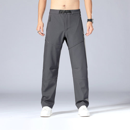 Herren Multifunktionale Outdoor-Hose mit verstellbarem Bund und seitlichen Reißverschlusstaschen Heidi-Mode