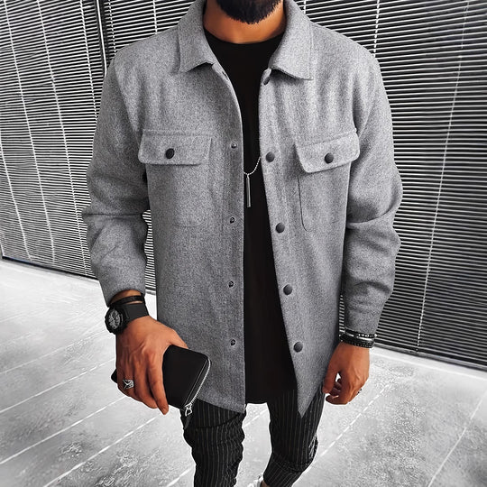 Herren Hemdjacke aus hochwertigem Wollmix Heidi-Mode