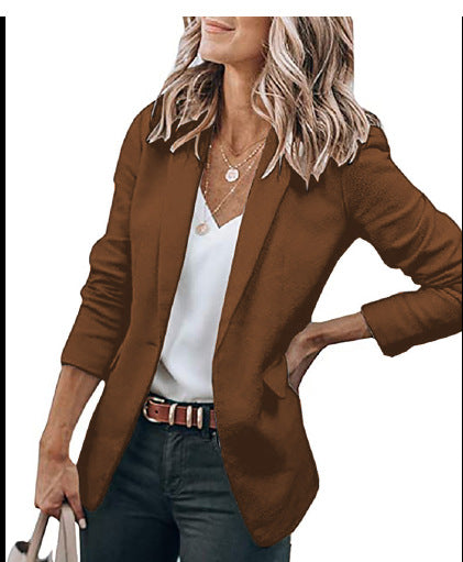 Damen komfortable Blazerjacke mit strukturiertem Design und eleganten Akzenten Heidi-Mode