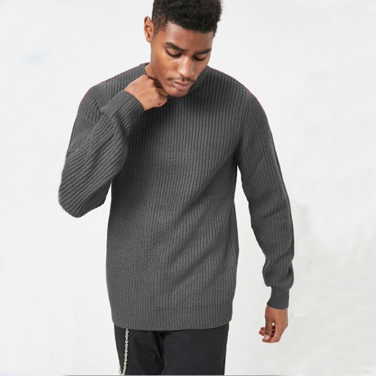 Herren Grobstrickpullover mit strukturiertem Rippdesign und lässiger Passform Heidi-Mode