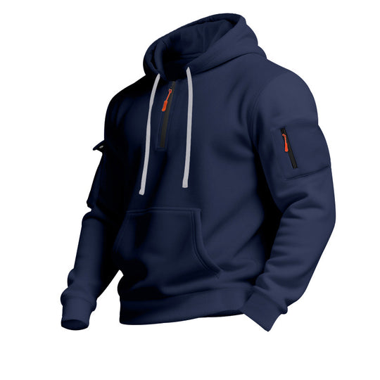 Herren Kapuzensweater mit Reißverschluss und praktischen Seitentaschen Heidi-Mode
