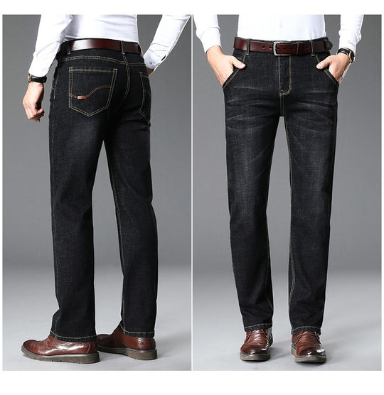 Herren klassische Jeans im lässigen Business-Stil mit besonders bequemer Passform Heidi-Mode