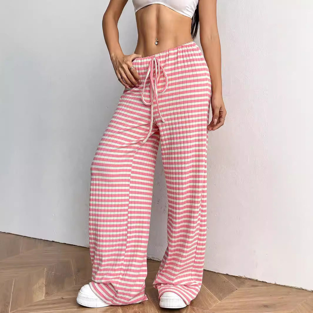 Damen komfortable Relaxhose mit weitem Schnitt und verstellbarem Kordelzug Heidi-Mode