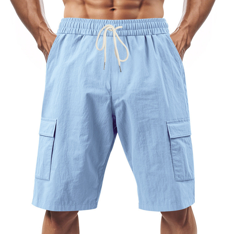 Herren Cargo-Shorts mit praktischen Seitentaschen und verstellbarem Kordelzug Heidi-Mode