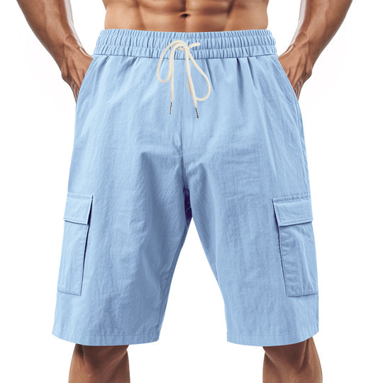 Herren Cargo-Shorts mit praktischen Seitentaschen und verstellbarem Kordelzug Heidi-Mode
