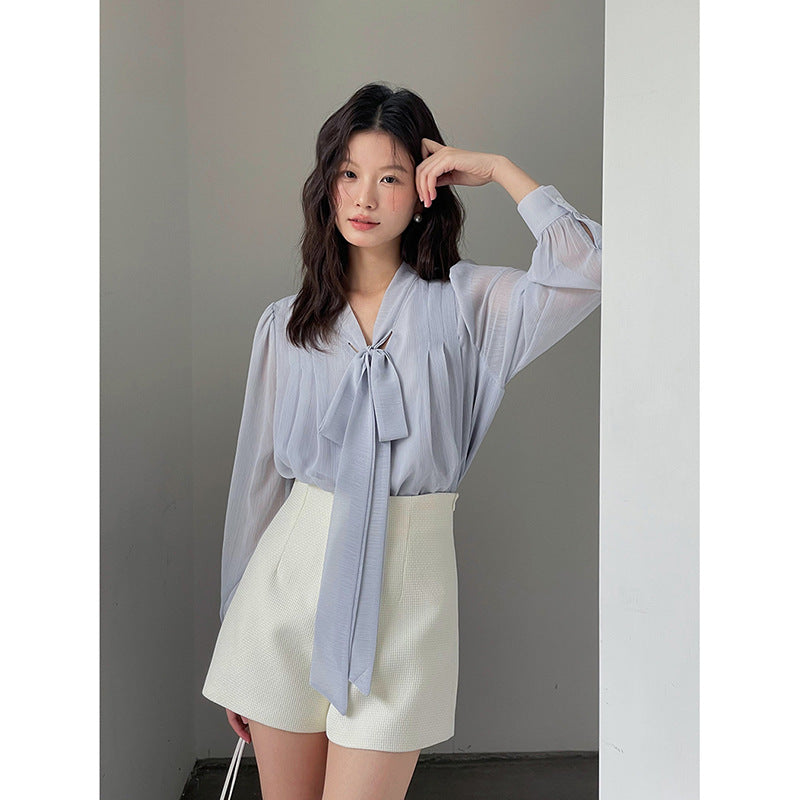 Damen hochwertige High-Waist Shorts mit elegantem Gummizug und Taschen Heidi-Mode