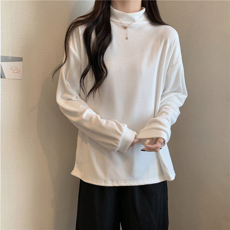 Femme Mock Neck Langarm-Top Heidi-Mode
