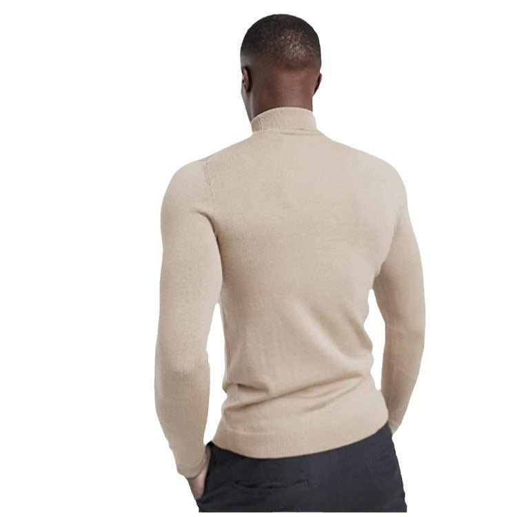 Herren hochabschließender Rollkragenpullover Heidi-Mode