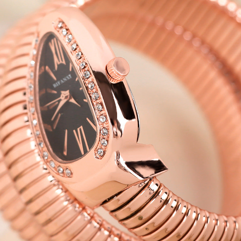 Heidi-Mode | Schlangenuhr mit Quarzbewegung und Persönlichem Armband