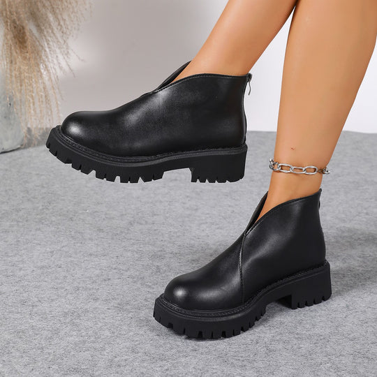 Damen Modische Chelsea-Boots mit trendigem Plateau und rutschfester Sohle Heidi-Mode
