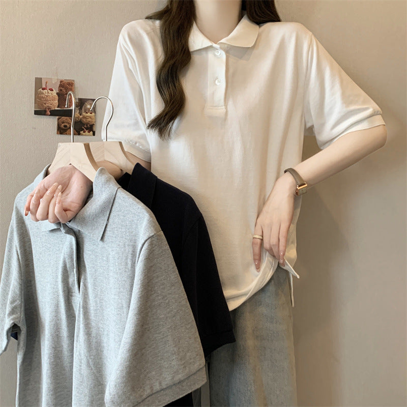 Damen Casual Polo-Shirt mit kurzen Ärmeln Heidi-Mode