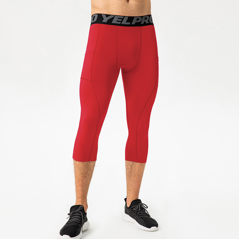 Herren Sportliche Kompressions-Leggings mit praktischen Taschen und atmungsaktiver Technologie Heidi-Mode