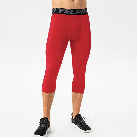 Herren Sportliche Kompressions-Leggings mit praktischen Taschen und atmungsaktiver Technologie Heidi-Mode