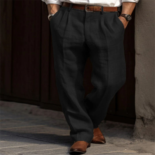 Herren elegante und bequeme Leinenhose Heidi-Mode