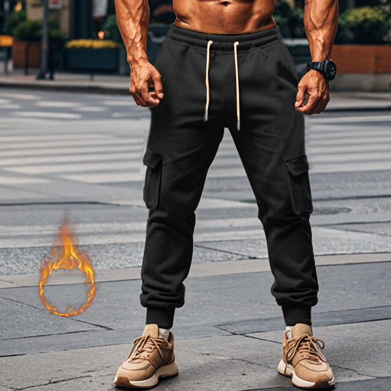 Herren Sportliche Cargo-Jogginghose mit elastischem Bund und praktischen Taschen Heidi-Mode