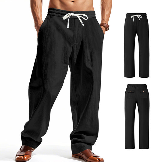 Herren bequeme Freizeithose mit elastischem Bund und seitlichen Taschen Heidi-Mode