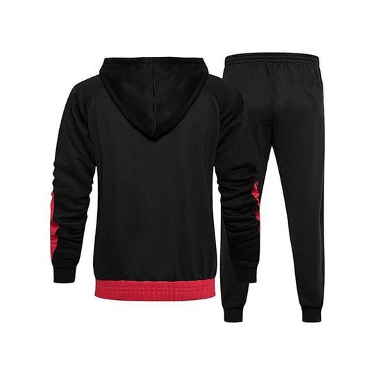 Herren Sportlicher Trainingsanzug mit hohem Kragen und praktischen Taschen Heidi-Mode