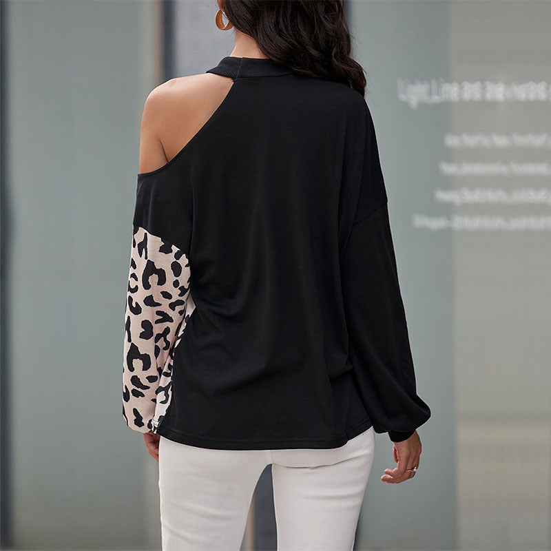 Damen Designer Oberteil mit asiatischem Stehkragen und elegantem Animal-Print Heidi-Mode