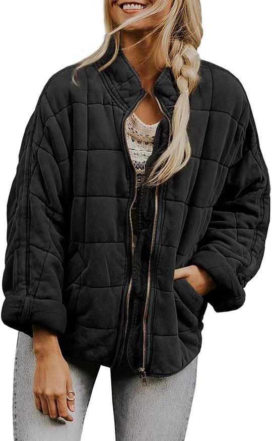 Damen Quilted Jacke mit praktischen Taschen und schnittfestem Design Heidi-Mode