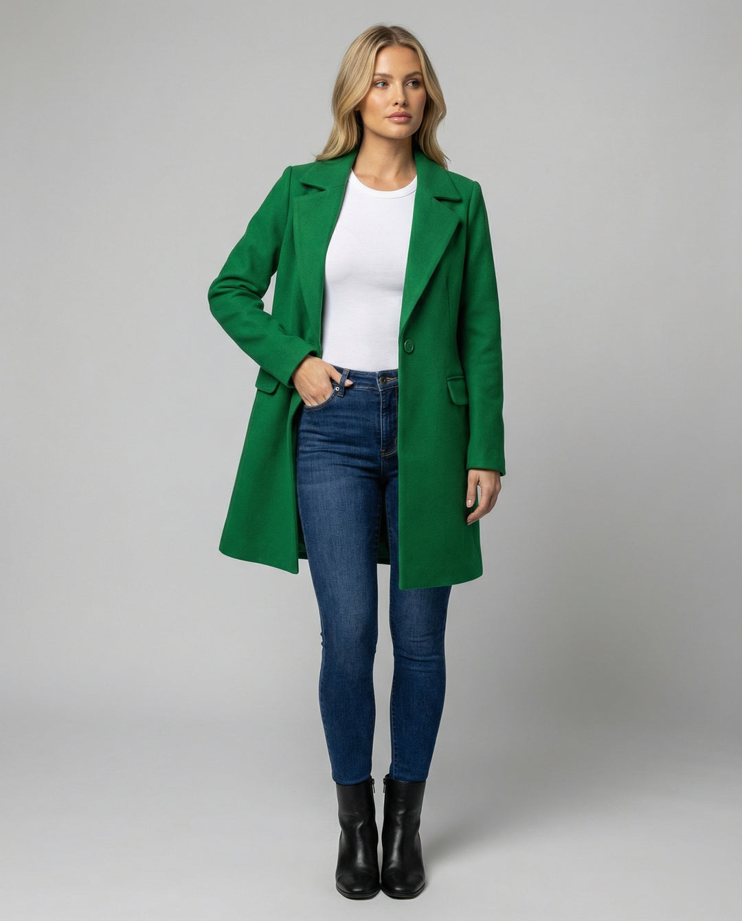 Damen Longblazer Damen mit Struktur