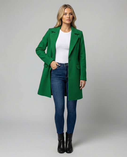 Damen Longblazer Damen mit Struktur