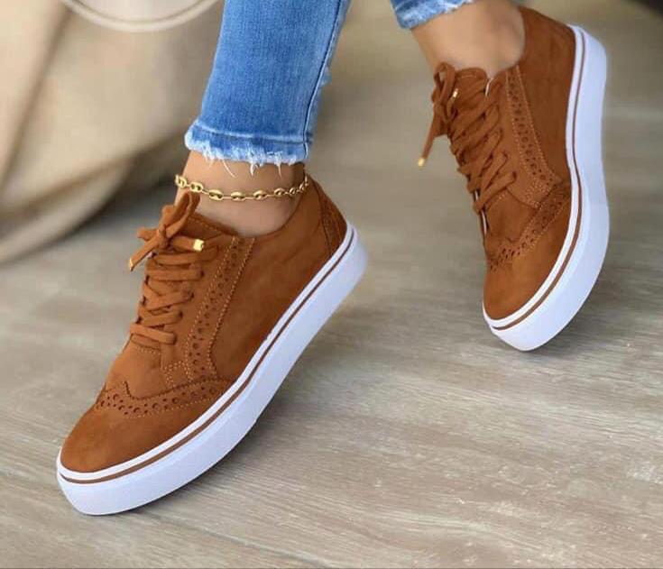Damen Sneaker mit modischem Textilobermaterial und dämpfender Sohle Heidi-Mode