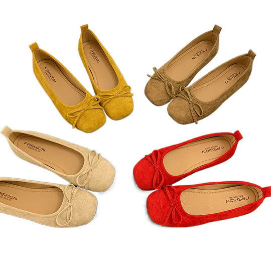 Damen klassische Ballerinas mit dekorativem Schleifen-Detail und bequemer Innensohle Heidi-Mode